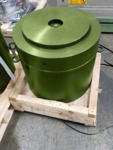 Back of the brand new 800-Ton Lock Nut Cylinder