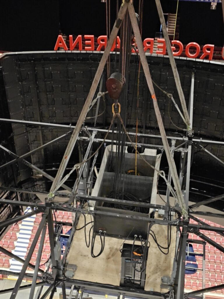 LGH - LucentHD case study, Vancouver Canucks Rogers Arena arena lift