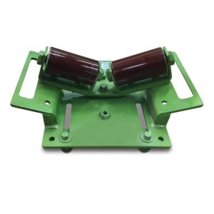 A green B&B pipe rack roller from LGH.