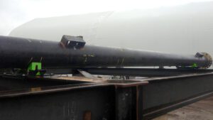 MDR pipe rack rollers on a jobsite.