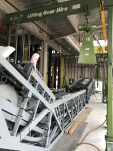 LGH gantry crane, air chain hoist, and beam trolley for an escalator project