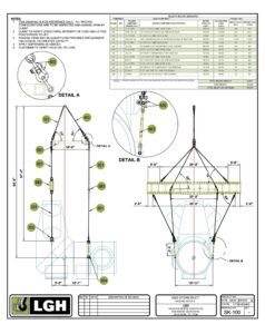 Configuration Drawing for a crane lift plan from LGH