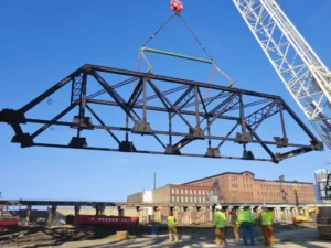 St Louis bridge co truss construction and repair modular spreader beam crane infrastructure
