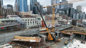 crane pick highway construction infrastructure LGH equipment