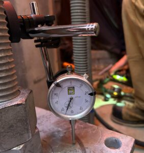 Monopole reinforcement project pull testing with hydraulic ram Swift Underground