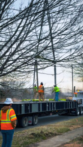 Wilkerson Crane employed Modulft spreader beam and slings, rented from LGH for generator Fuel Tank Installation at Data Center Overhaul