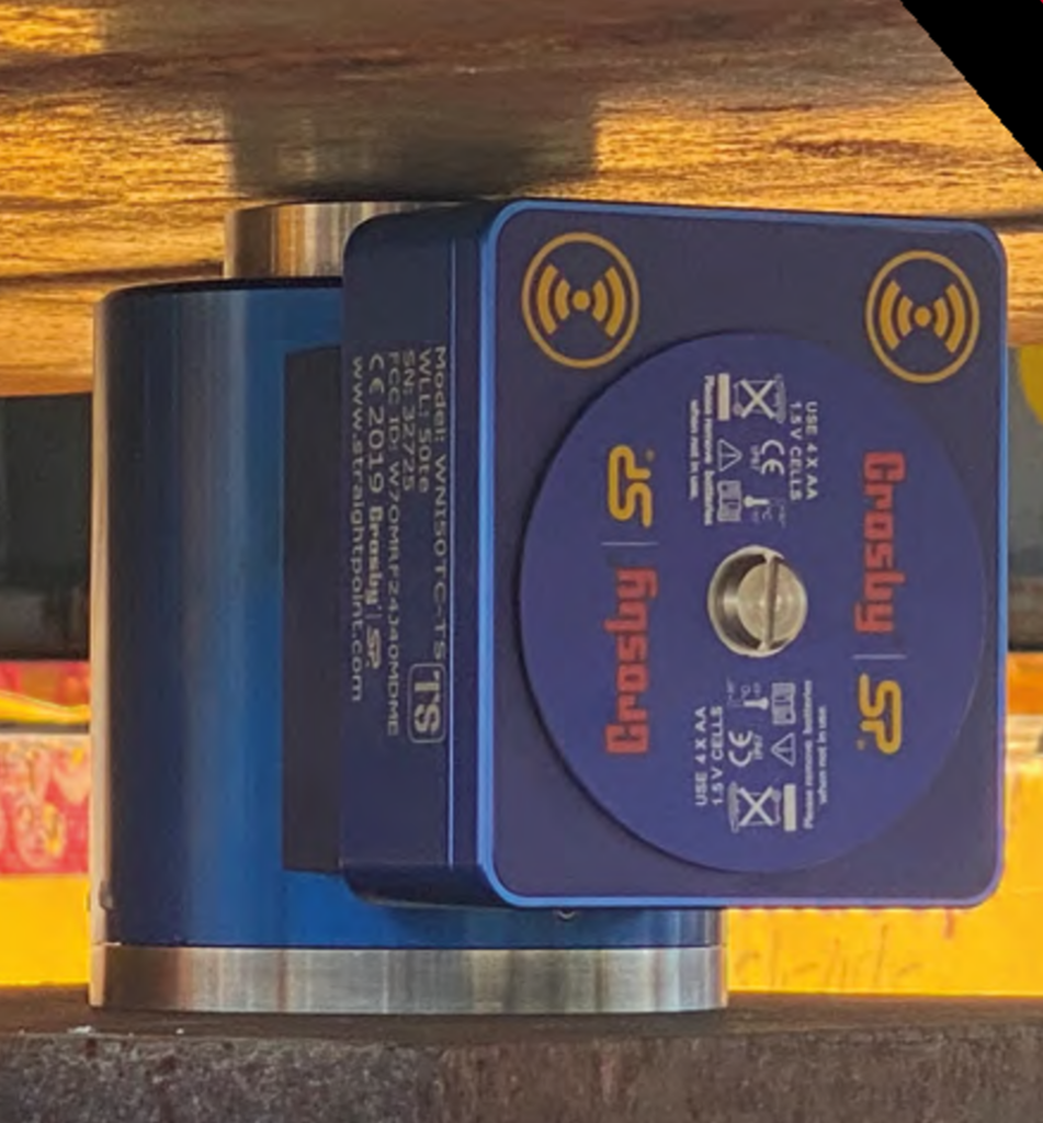 Jobsite photo of a Straightpoint compression load cell rental from LGH in use.